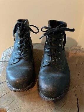 Wolverine Black Lace-Up Leather Women's Boots